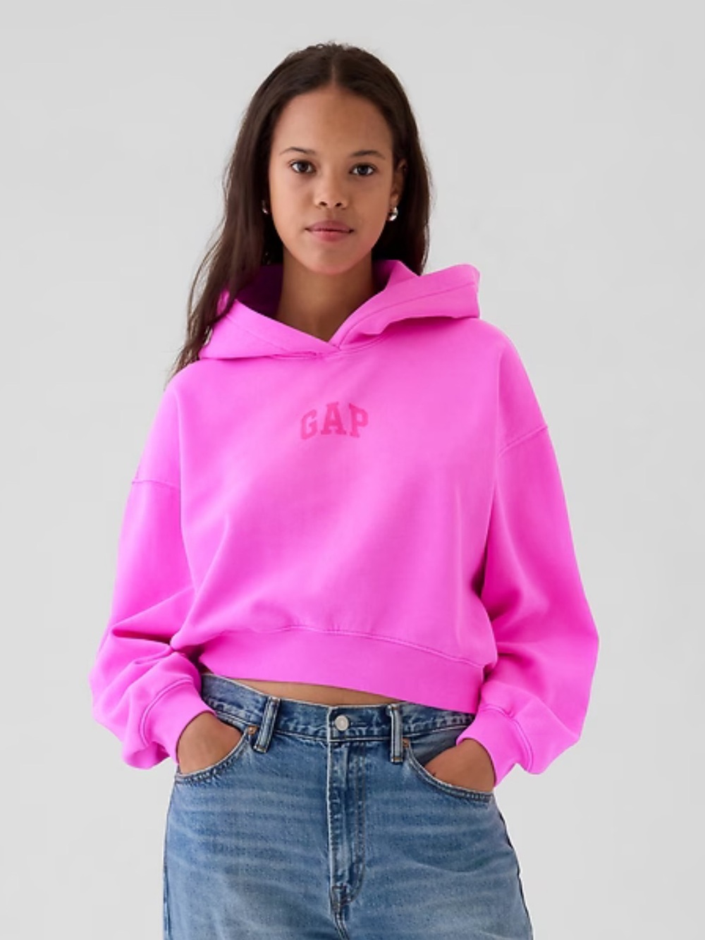 Gap VintageSoft Crop Logo Hoodie